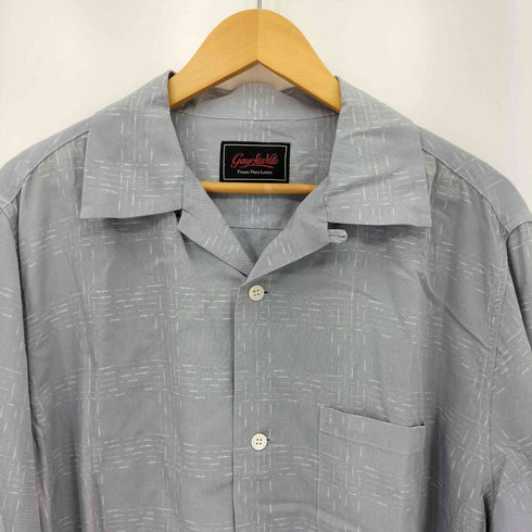 ギャングスタビル GANGSTERVILLE THUG-L/S CHECK SHIRTS サグ チェック レーヨン 開襟シャツ メンズ JPN:XL